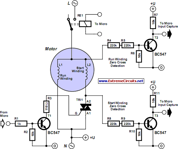 Motor Turn Stall Detector circuit schematic
