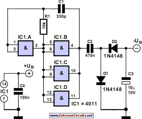 Negative Auxiliary Voltage circuit schematic