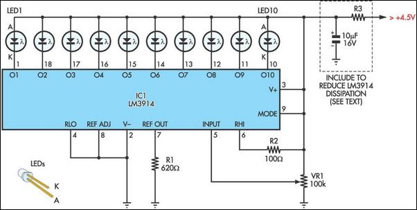 Novel white LED torch circuit schematic