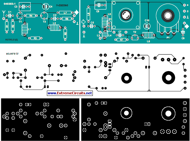 parts and pcb layout for active antenna circuit