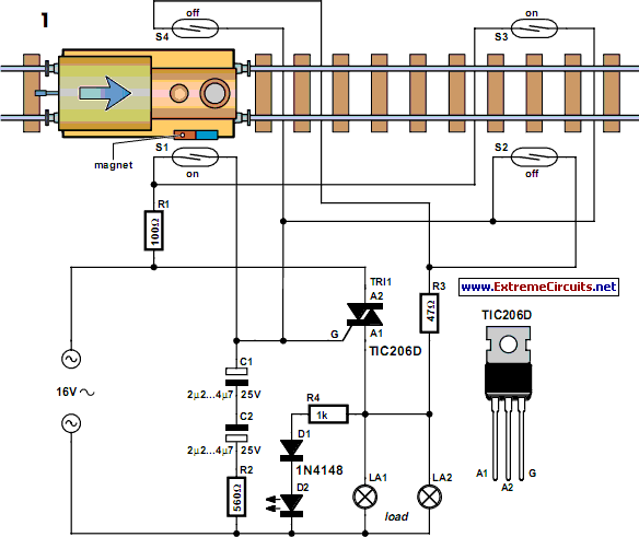 Power Flip-Flop Using a Triac circuit schematic