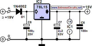 Power Supply For PWM Modulator Circuit Diagram