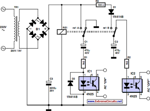 Remote Controlled Switch Circuit Diagram