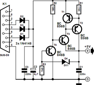 RS232 Voltage Regulator Circuit Diagram