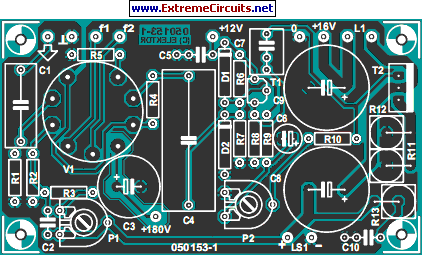 Simple Hybrid Audio Amplifier circuit schematic