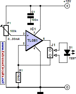 LED Tester Circuit Schematic
