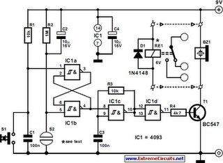 Simple Moisture Detector Circuit Diagram