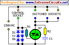 smart trailing socket circuit schematic