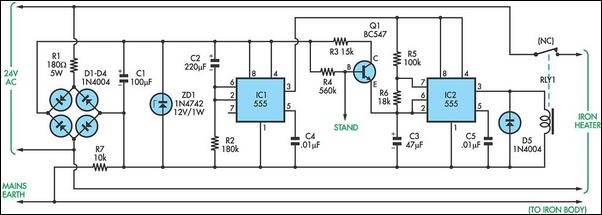 Soldering iron tip preserver circuit schematic