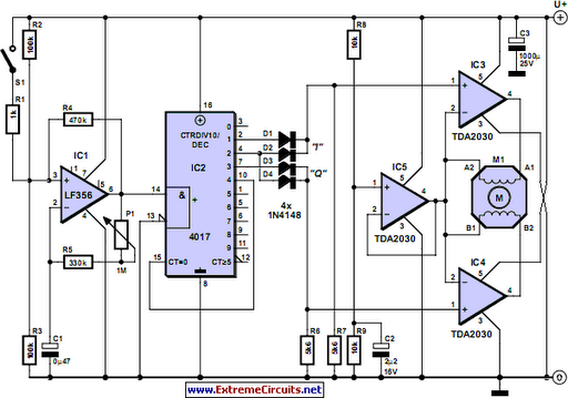 Stepper Motor Controller Circuit Diagram