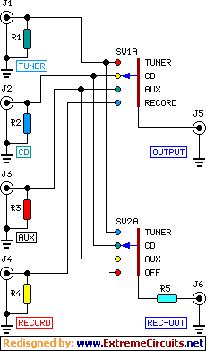 modular preamplifier switching center schematic