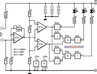 Three-State Continuity Tester Circuit Diagram