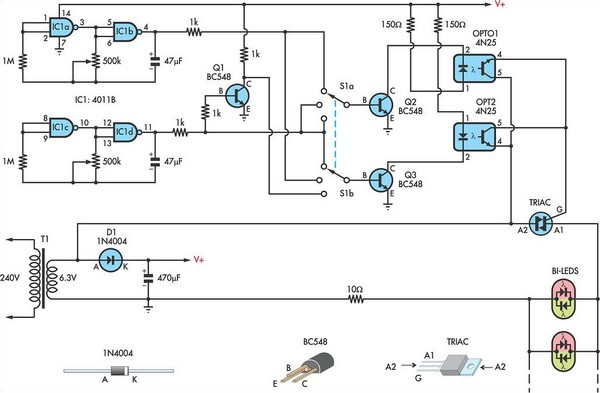 Using AC for LED Christmas lights circuit schematic