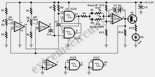 Fine Control Super Bright LED Pulser Circuit Diagram